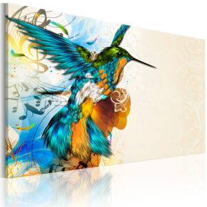 Schilderij - Bird's music