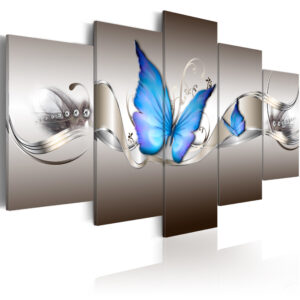 Schilderij - Blue butterflies