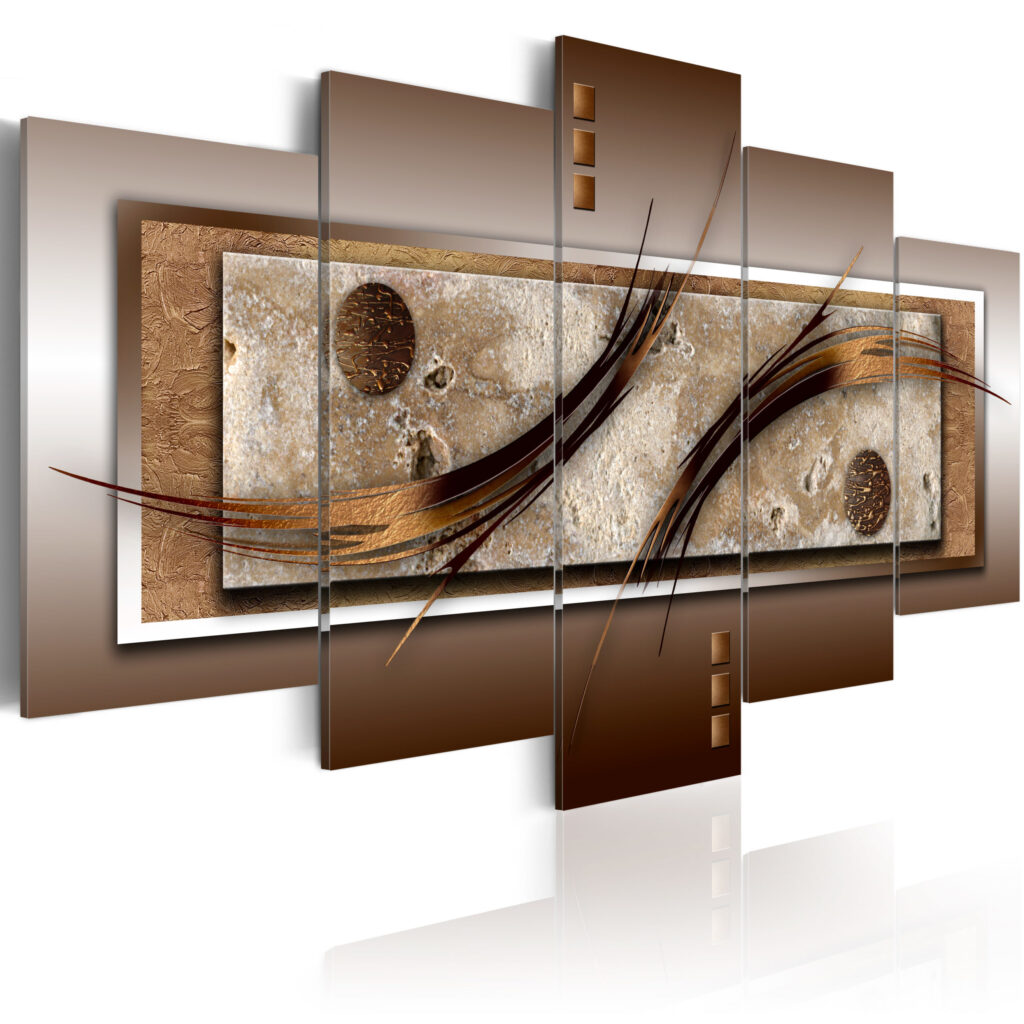Schilderij - Delicate shapes and warm colors