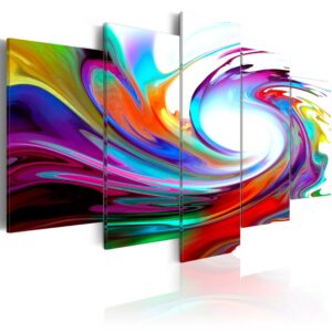 Schilderij - Rainbow - swirl