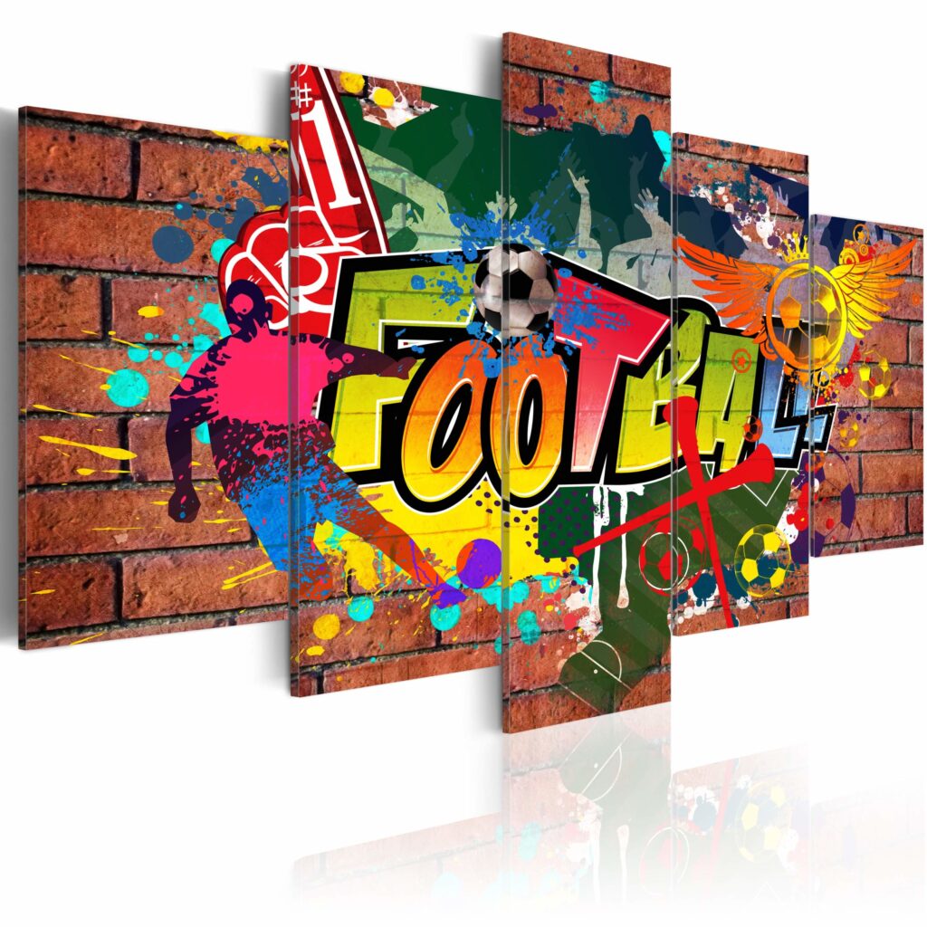 Schilderij - soccer (graffiti)