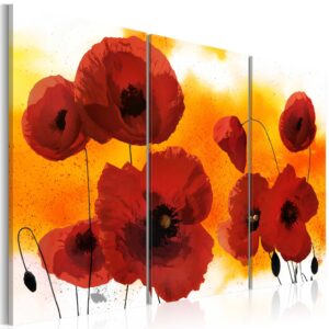 Schilderij - Sunny afternoon and poppies