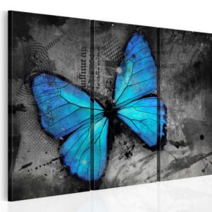 Schilderij - The study of butterfly - triptych