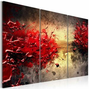 Schilderij - Rode verf splash