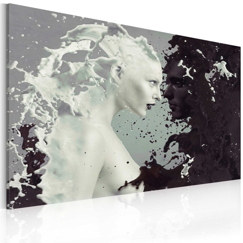 Schilderij - Black or white?