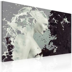 Schilderij - Black or white?