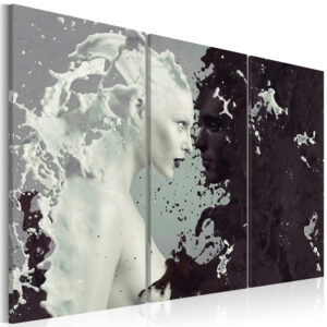 Schilderij - Black or white? - triptych