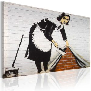Schilderij - Schoonmaakster (Banksy)