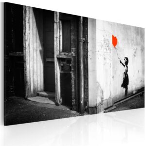 Schilderij - Girl with balloon (Banksy)