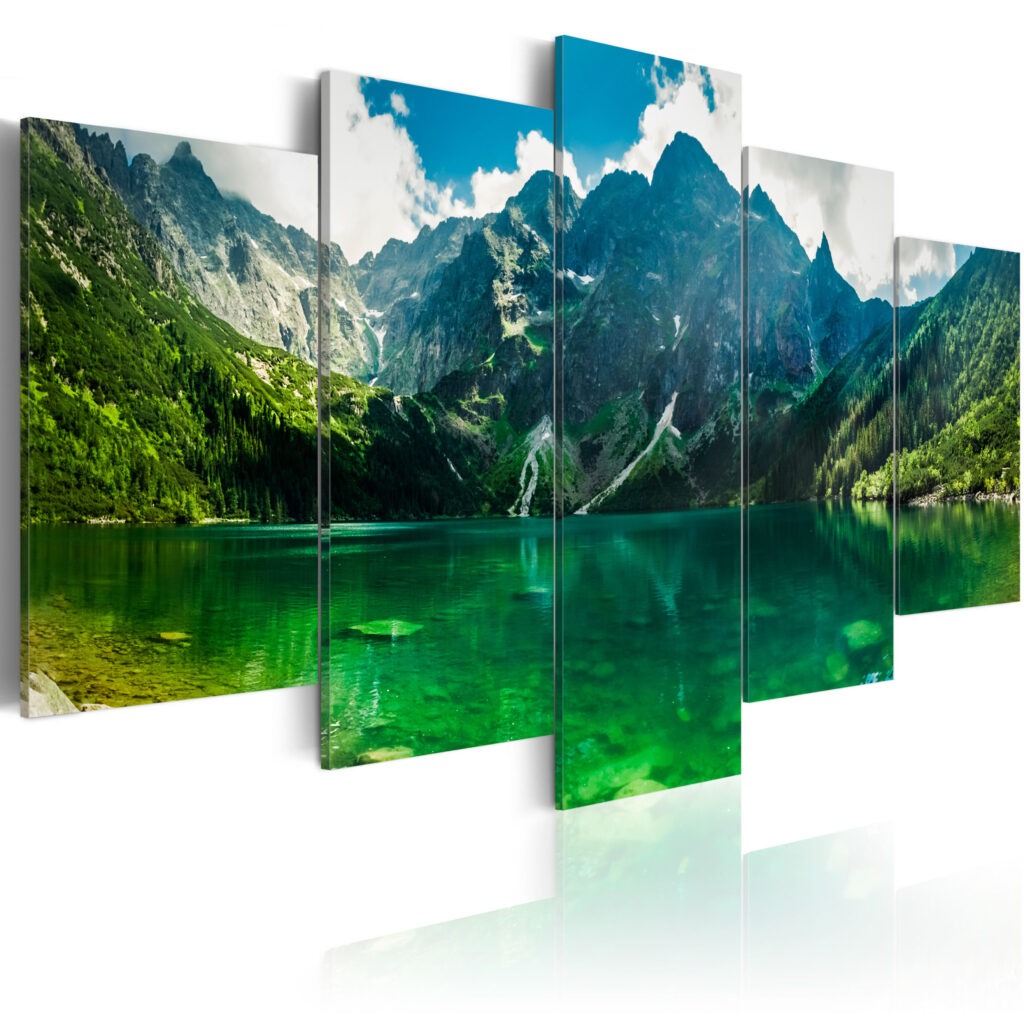 Schilderij - Tranquility in the mountains