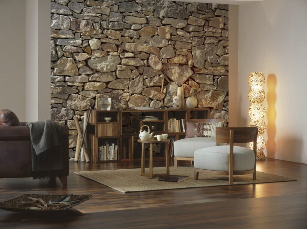 Foto behang Stone Wall 8-727 - Afbeelding 2
