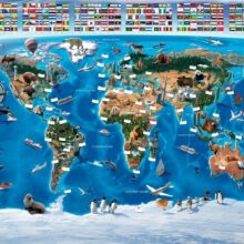 Foto behang Map of the World 41851