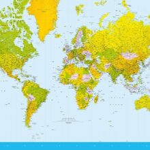 Foto behang Map of the World 00152