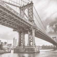 Foto behang New York Brooklyn Bridge CL04A