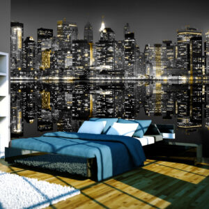 Fotobehang - Goud en zilver - NYC