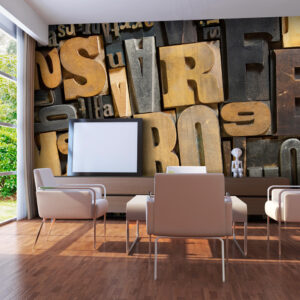 Fotobehang XXL - Houten letters