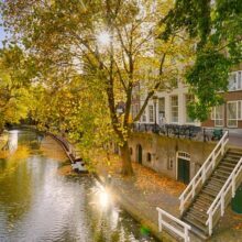 Foto behang Oude gracht Utrecht Holland 1548