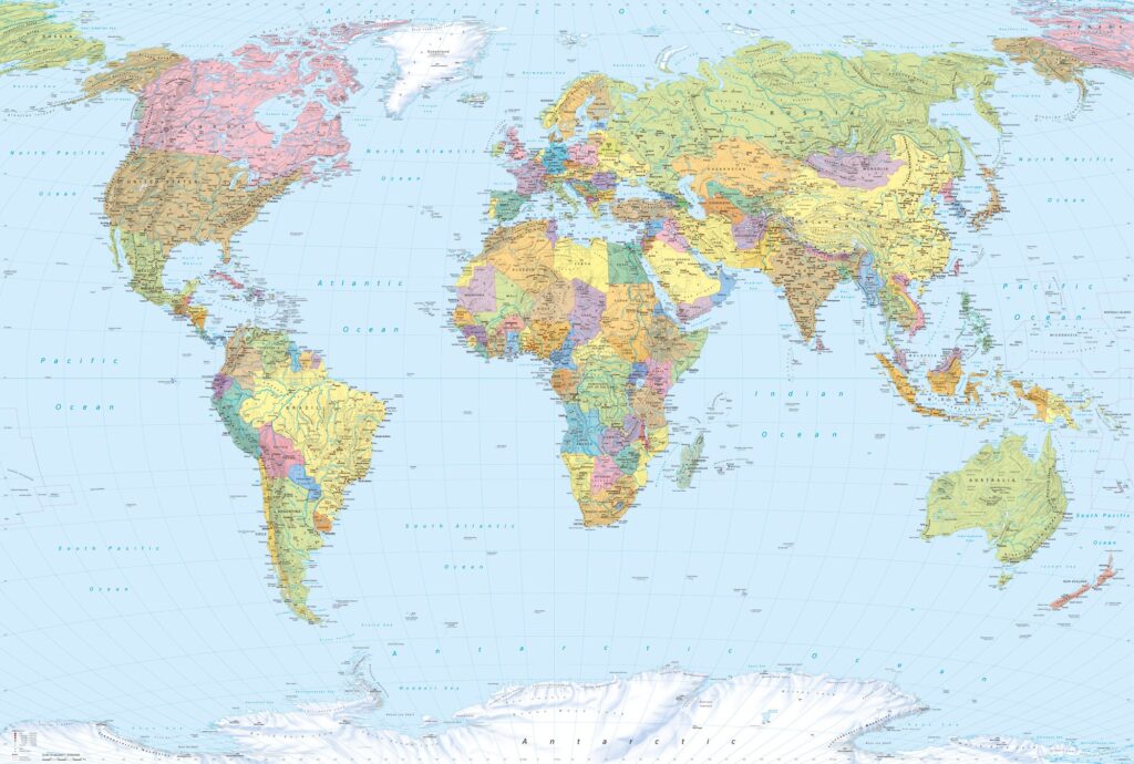 Foto behang World Map xxl4-038