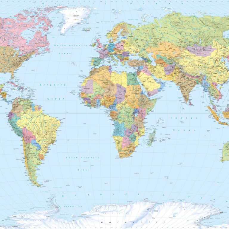 Foto behang World Map xxl4-038