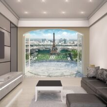 Alternative view of Foto behang Eiffel Tower 43589