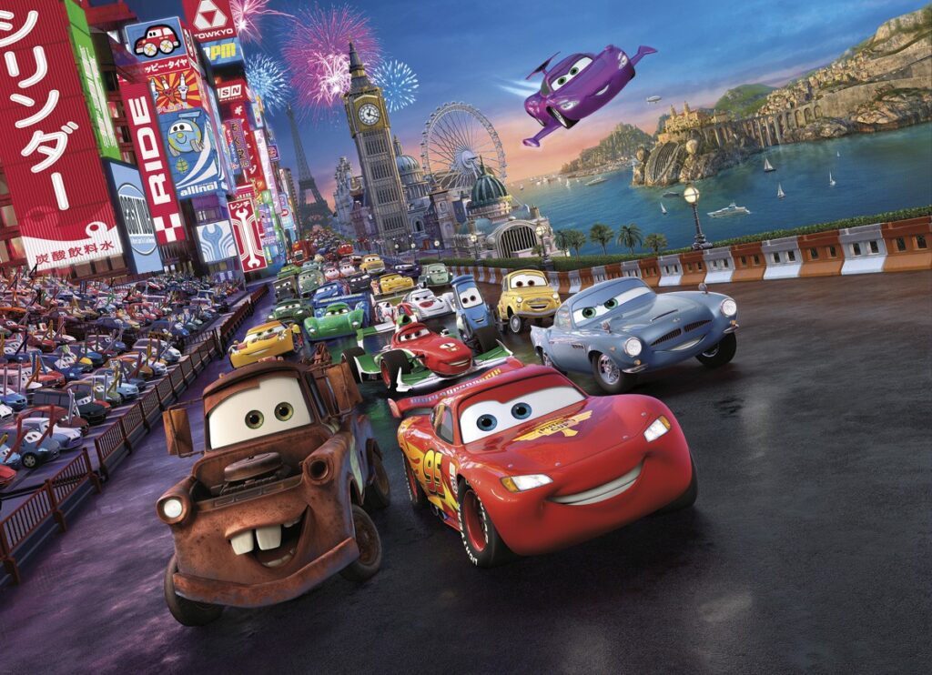Foto behang Cars race 4-401