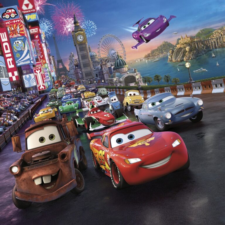 Foto behang Cars race 4-401