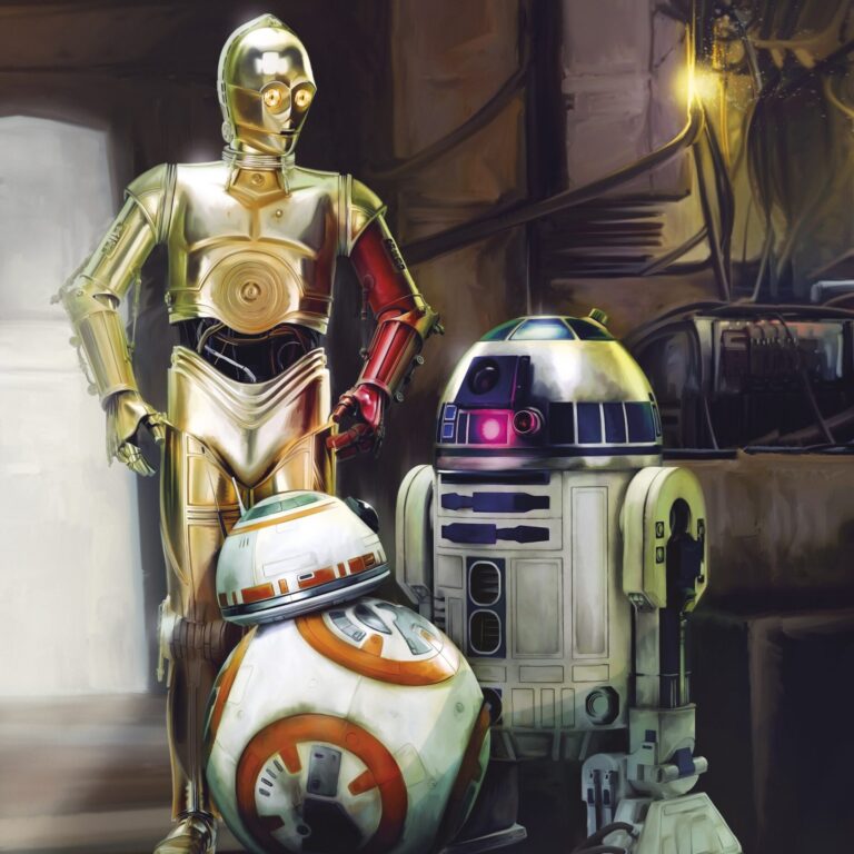 Foto behang Star Wars Three Droids