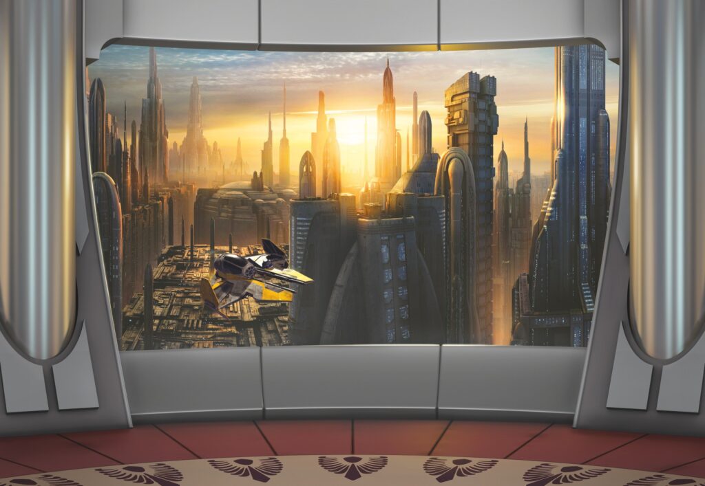 Foto behang Star Wars Coruscant View 8-483