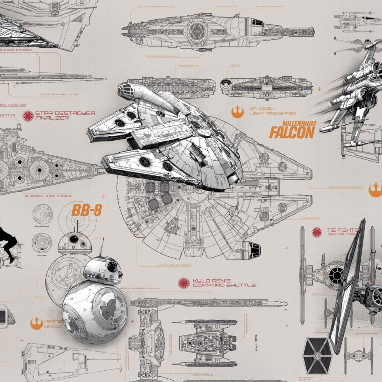 Foto behang Star Wars Blue Print 8-493