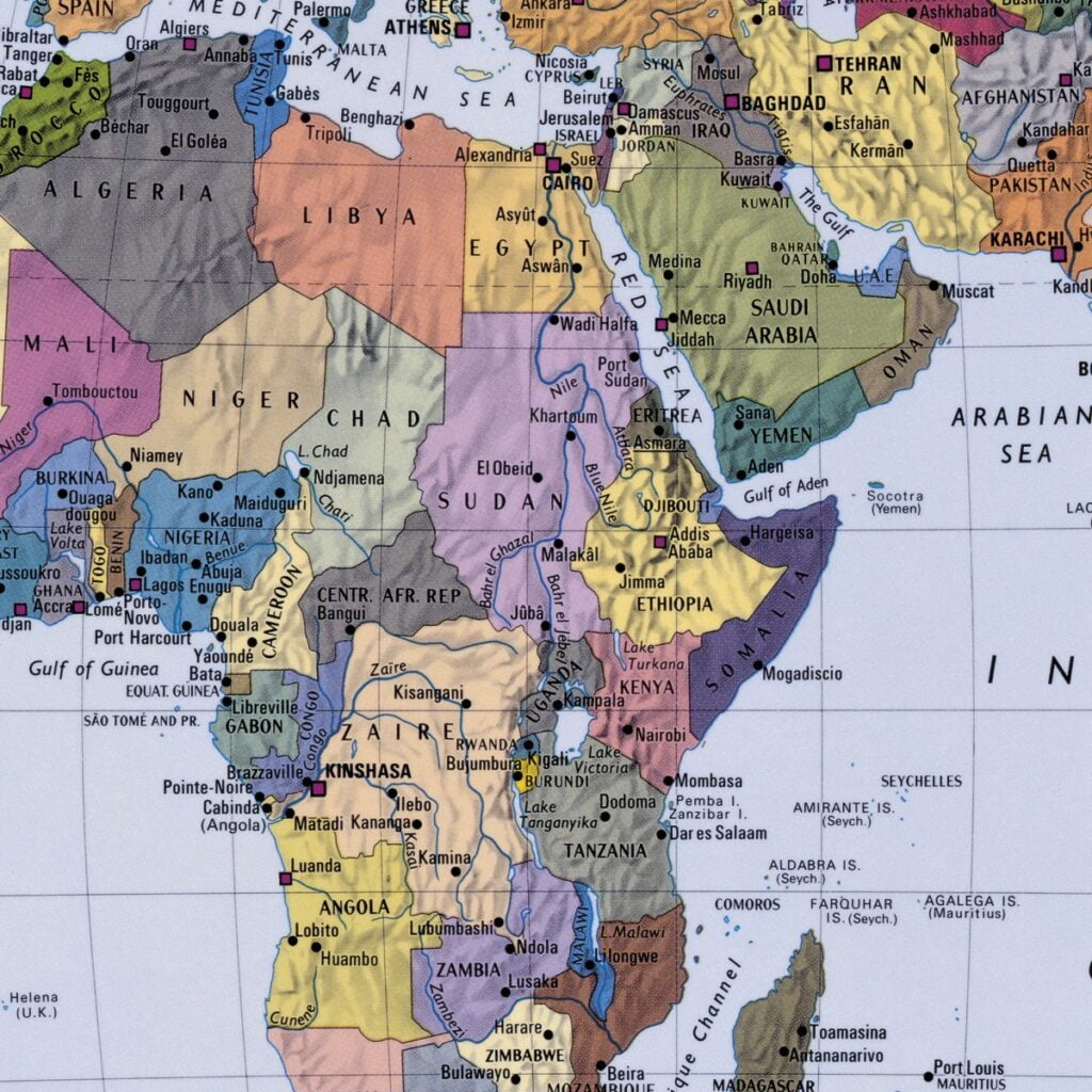 Foto behang World Map 4-050 - Afbeelding 3