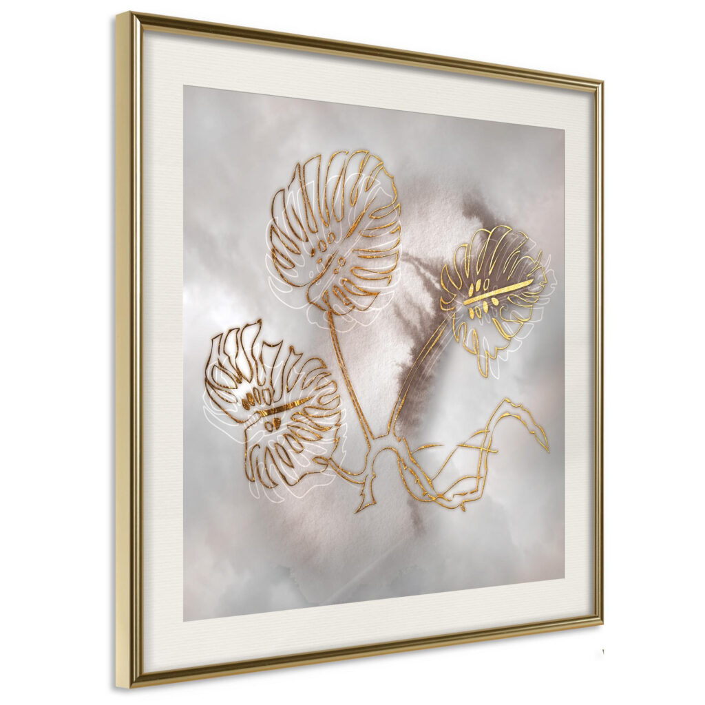 Golden Monstera Leaves - Afbeelding 4