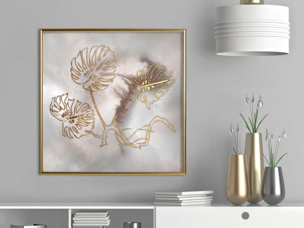 Golden Monstera Leaves - Afbeelding 7