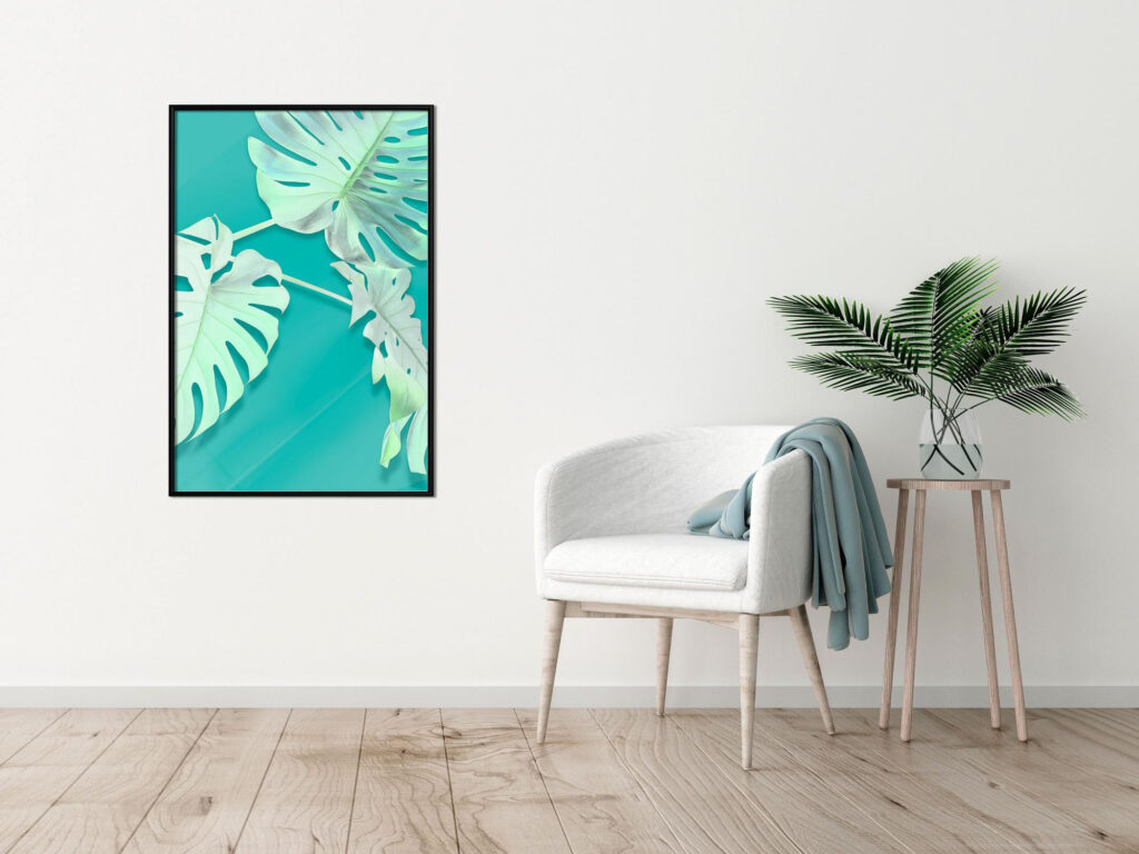 Teal Monstera - Afbeelding 2
