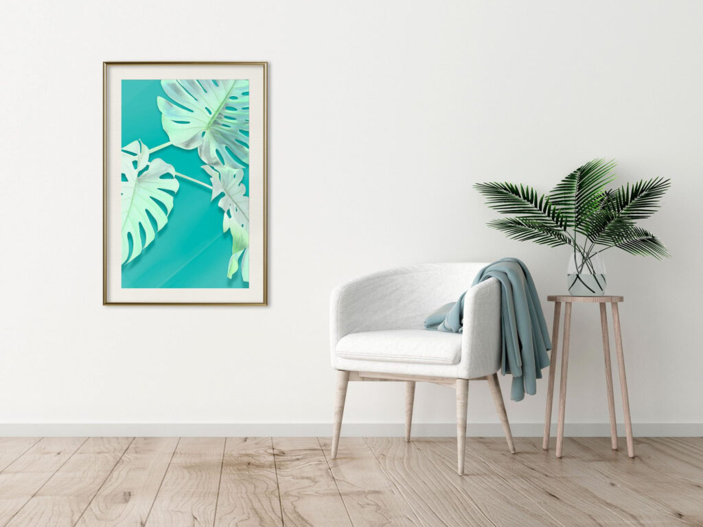 Teal Monstera - Afbeelding 4