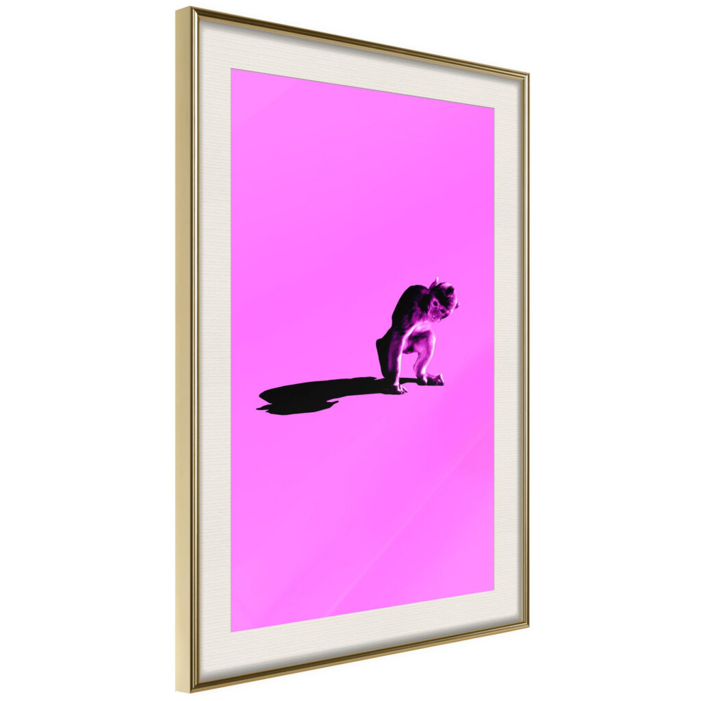 Monkey on Pink Background - Afbeelding 2