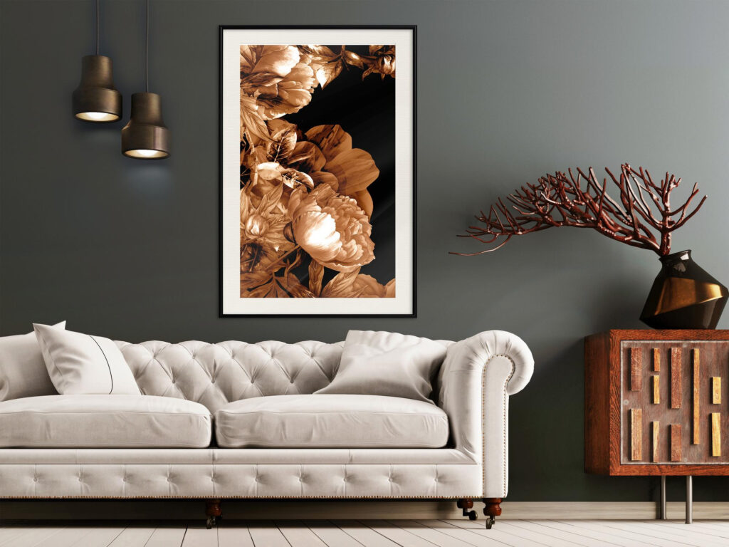 Summer Flowers in Sepia