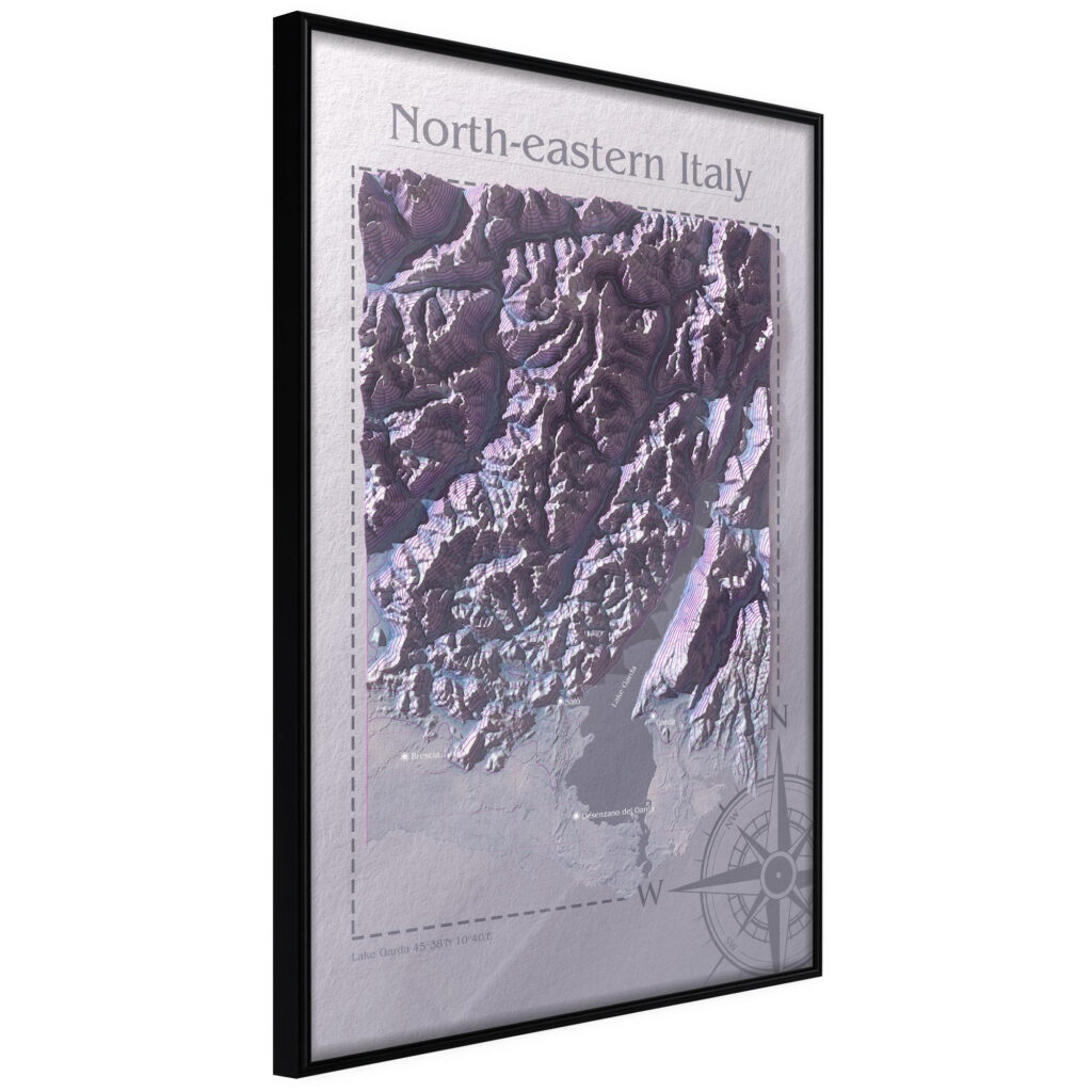 Raised Relief Map: North-Eastern Italy
