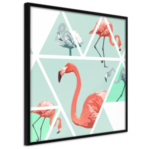 Tropical Mosaic with Flamingos (Square)