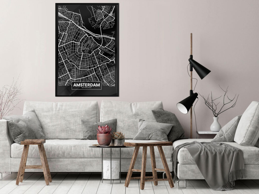 City Map: Amsterdam (Dark) - Afbeelding 3