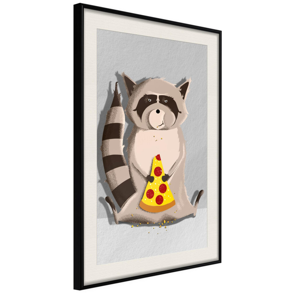 Racoon Eating Pizza - Afbeelding 2