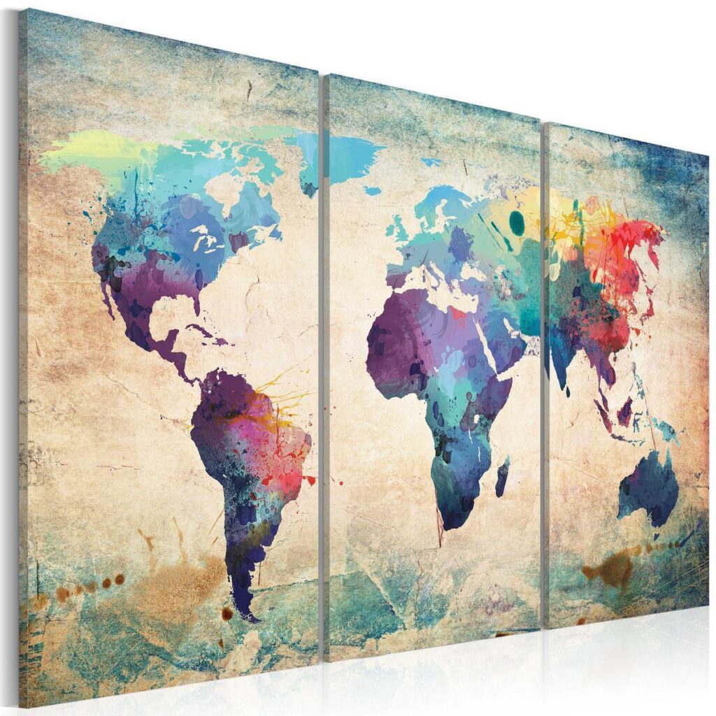Afbeelding op acrylglas - Rainbow Map - Afbeelding 3