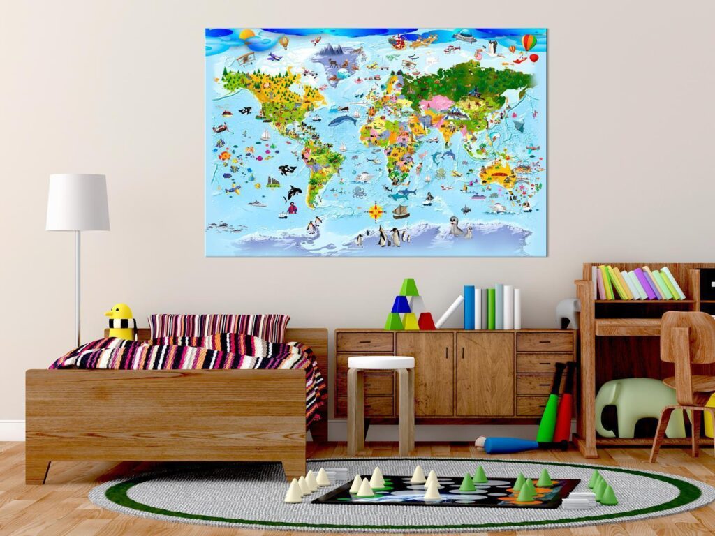 Afbeelding op kurk - Children's Map: Colourful Travels - Afbeelding 2