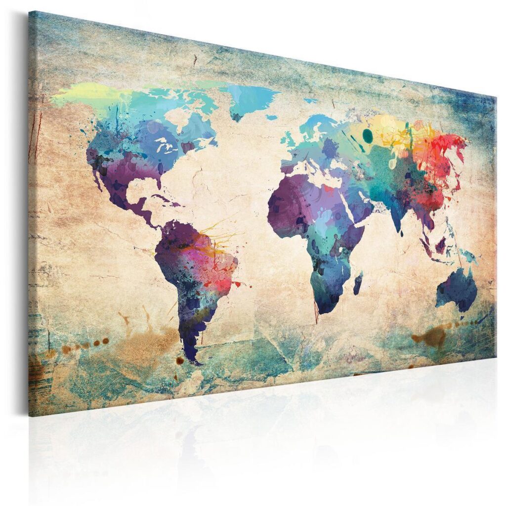Afbeelding op kurk - Colorful World Map - Afbeelding 3