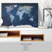 Afbeelding op kurk - Dark Blue World