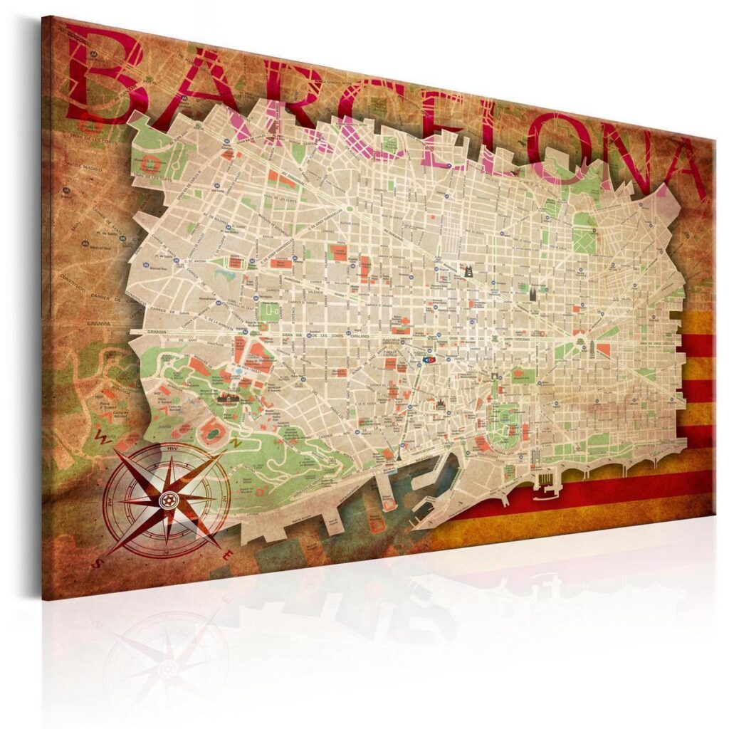 Afbeelding op kurk - Map of Barcelona - Afbeelding 4