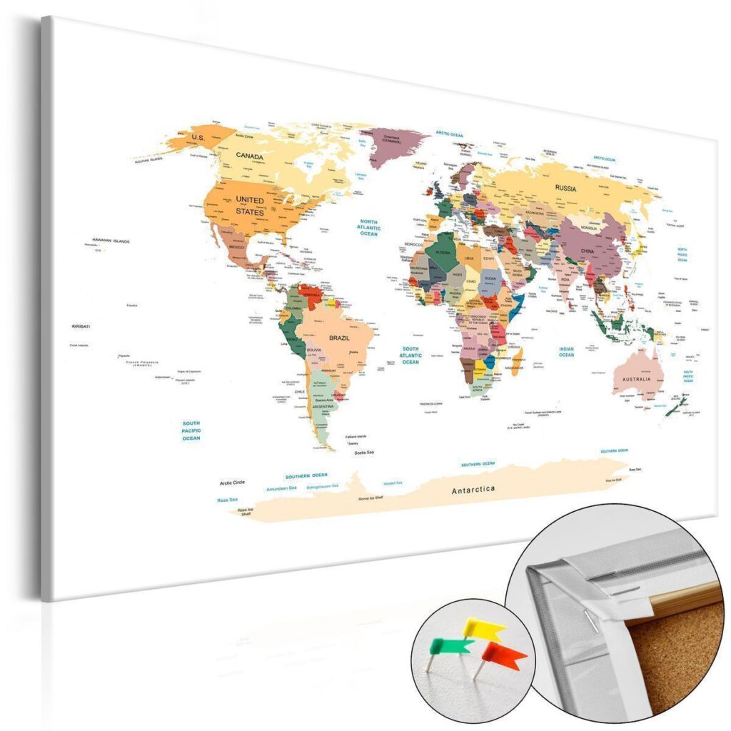 Afbeelding op kurk - World Map - Afbeelding 2