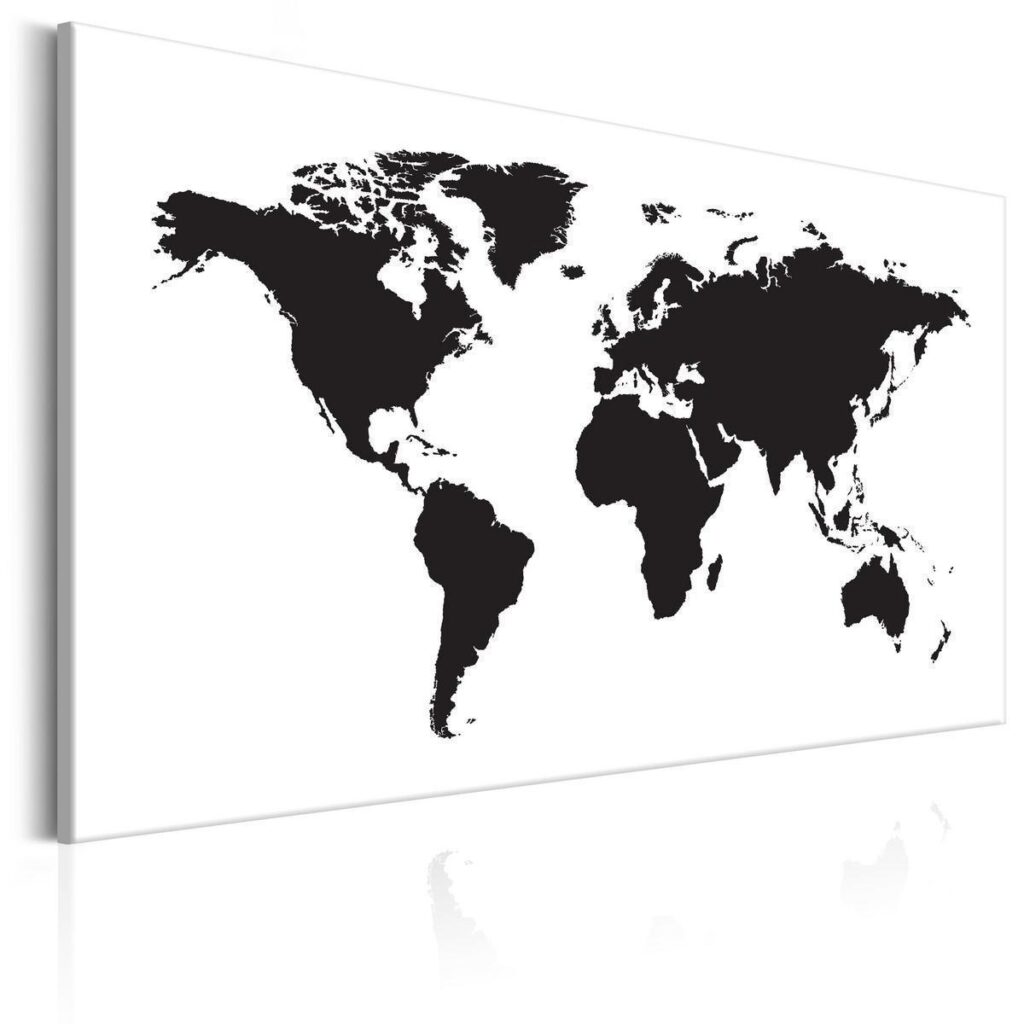 Afbeelding op kurk - World Map: Black & White Elegance - Afbeelding 4