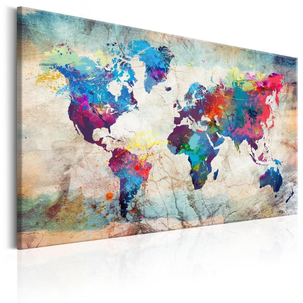 Afbeelding op kurk - World Map: Colourful Madness - Afbeelding 3