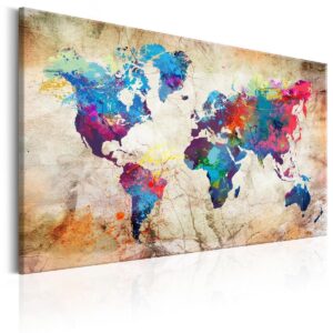 Afbeelding op kurk - World Map: Urban Style