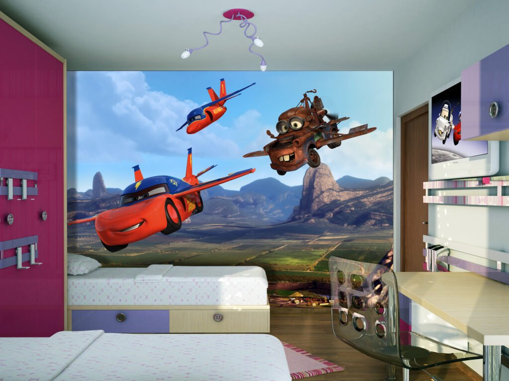 Foto behang Cars Flying FTD2206 - Afbeelding 2